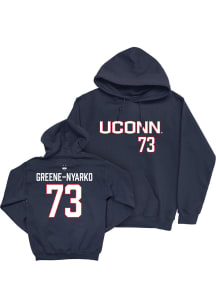 Raphael Greene-Nyarko Campus Ink UConn Huskies Youth NIL Sideline Long Sleeve Player Hoodie Navy B..