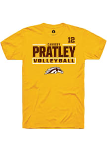 Cassidy Pratley Western Michigan Broncos Gold NIL Stacked Box Short Sleeve Player T Shirt