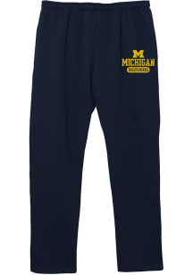 League Michigan Wolverines Mens Blue Logo Team Name Sweatpants