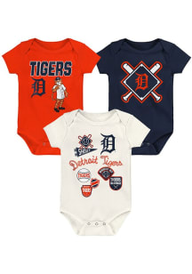Paws  Detroit Tigers Baby Navy Blue Home Plate One Piece