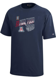 Champion Arizona Wildcats Youth Navy Blue MBB Final Four 2026 Core Short Sleeve T-Shirt