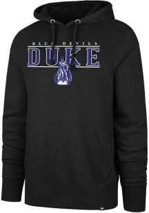 47 Duke Blue Devils Mens Black City Line Headline Long Sleeve Hoodie