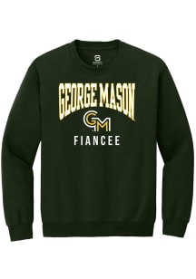 Summit Sportswear George Mason University Mens Green Fiancee Long Sleeve Crew Sweatshirt