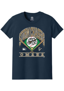 Summit Sportswear Omaha Storm Chasers Youth Navy Blue Homefield Short Sleeve T-Shirt