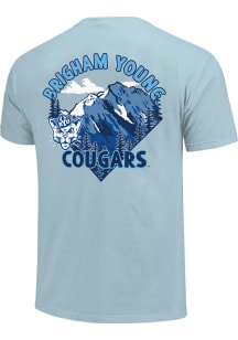 BYU Cougars Light Blue Mountain Triangle Short Sleeve T Shirt