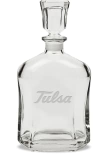Tulsa Golden Hurricane Hand Etched Whiskey Decanter