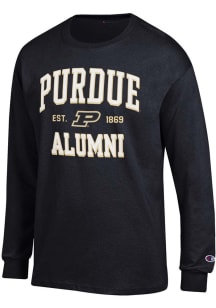 Champion Purdue Boilermakers Black Est Alumni Jersey Long Sleeve T Shirt