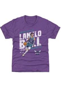 LaMelo Ball Charlotte Hornets Youth Purple Slant Player Tee