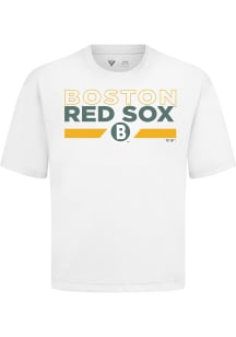 Levelwear Boston Red Sox White Signature Knit No Hitter City Connect Short Sleeve Fashion T Shirt