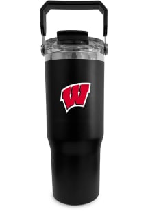 Wisconsin Badgers Bucket Stainless Steel Tumbler - Black