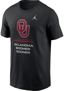 Nike Oklahoma Sooners Black DriFit Sideline Practice Jordan Short Sleeve T Shirt