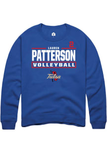 Lauren Patterson Tulsa Golden Hurricane Mens Blue NIL Stacked Box Player Crew