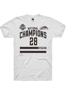 Ryan Humphrey Western Michigan Broncos White NIL 2025 National Champions Shirzee Short Sleeve Play..