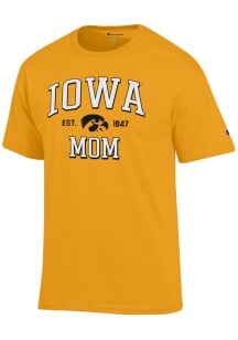 Champion Iowa Hawkeyes Gold EST Date Mom Jersey Short Sleeve T Shirt
