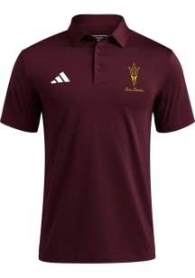 Adidas Arizona State Sun Devils Mens Maroon Ultimate365 Short Sleeve Polo