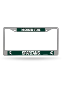 Michigan State Spartans Decal Chrome License Plate Frame - Silver