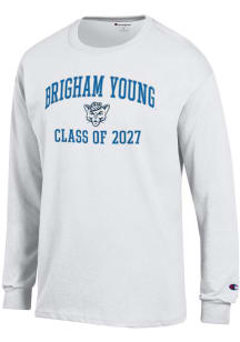 Champion BYU Cougars White Font Class of 2027 Jersey Long Sleeve T Shirt