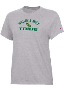 Champion William & Mary Tribe Womens Grey Core Short Sleeve T-Shirt