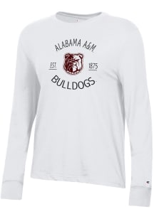 Champion Alabama A&M Bulldogs Womens White Core LS Tee