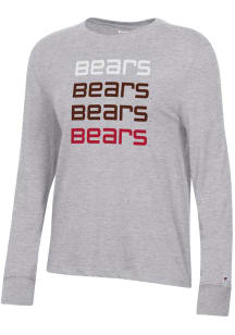 Champion Brown Bears Womens Grey Core LS Tee