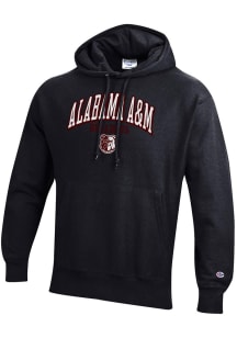 Champion Alabama A&M Bulldogs Mens Black Reverse Weave Long Sleeve Hoodie