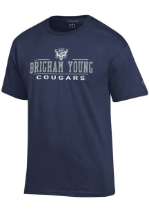 Champion BYU Cougars Navy Blue Jersey Short Sleeve T Shirt