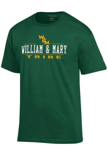 Champion William & Mary Tribe Green Jersey Short Sleeve T Shirt