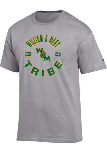 Champion William & Mary Tribe Grey Jersey Short Sleeve T Shirt