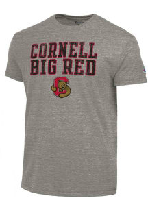 Champion Cornell Big Red Grey Tri-Blend Short Sleeve Fashion T Shirt