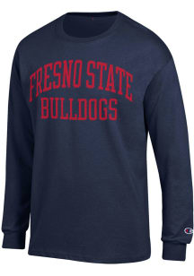 Champion Fresno State Bulldogs Navy Blue Jersey Long Sleeve T Shirt
