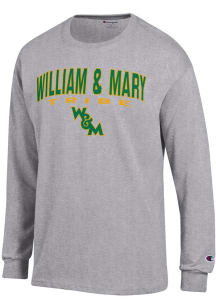 Champion William & Mary Tribe Grey Jersey Long Sleeve T Shirt
