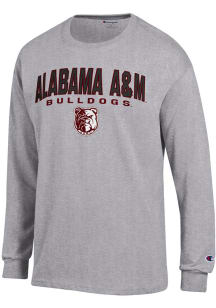 Champion Alabama A&M Bulldogs Grey Jersey Long Sleeve T Shirt