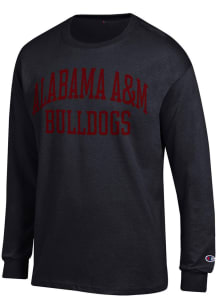 Champion Alabama A&M Bulldogs Black Jersey Long Sleeve T Shirt