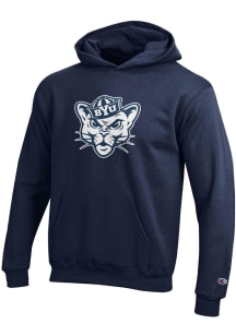 Champion BYU Cougars Youth Navy Blue Powerblend Long Sleeve Hoodie