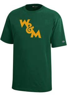 Champion William & Mary Tribe Youth Green Core Short Sleeve T-Shirt