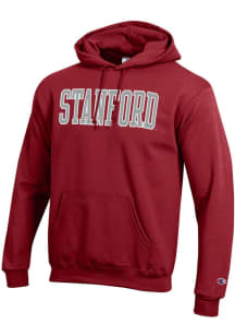 Champion Stanford Cardinal Mens Cardinal Powerblend Long Sleeve Hoodie
