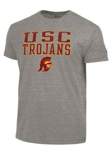 Champion USC Trojans Grey Tri-Blend Short Sleeve Fashion T Shirt
