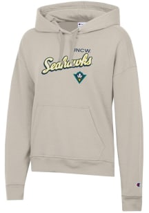 Champion UNCW Seahawks Womens Tan Powerblend Hooded Sweatshirt