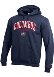 Champion Columbus Blue Jackets Mens Navy Blue Powerblend Long Sleeve Hoodie