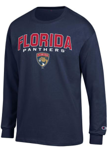 Champion Florida Panthers Navy Blue Jersey Long Sleeve T Shirt