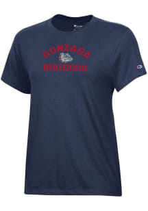 Champion Gonzaga Bulldogs Womens Navy Blue Core Short Sleeve T-Shirt