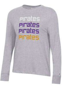Champion East Carolina Pirates Womens Grey Core LS Tee