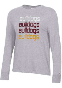 Champion UMD Bulldogs Womens Grey Core LS Tee