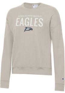 Champion Georgia Southern Eagles Womens Tan Powerblend Crew Sweatshirt