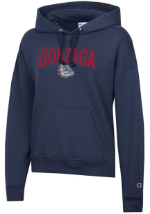 Champion Gonzaga Bulldogs Womens Navy Blue Powerblend Hooded Sweatshirt