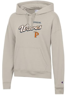 Champion Pepperdine Waves Womens Tan Powerblend Hooded Sweatshirt