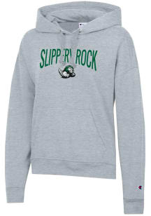 Champion Slippery Rock Womens Grey Powerblend Hooded Sweatshirt
