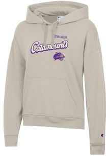 Champion Western Carolina Womens Tan Powerblend Hooded Sweatshirt