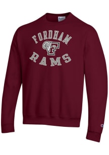 Champion Fordham Rams Mens Maroon Powerblend Long Sleeve Crew Sweatshirt