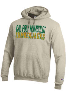 Champion Cal Poly Humboldt Lumberjacks Mens Oatmeal Powerblend Long Sleeve Hoodie
